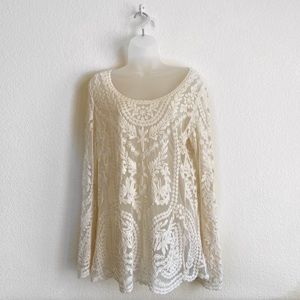 Vintage Lace Embroidered Top